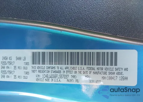 2015 Jeep Wrangler Unlimited Sport from USA, damaged, VIN 1C4BJWDG6FL557227